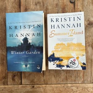 Kristin Hannah Paperback Book- winter garden and summer island.